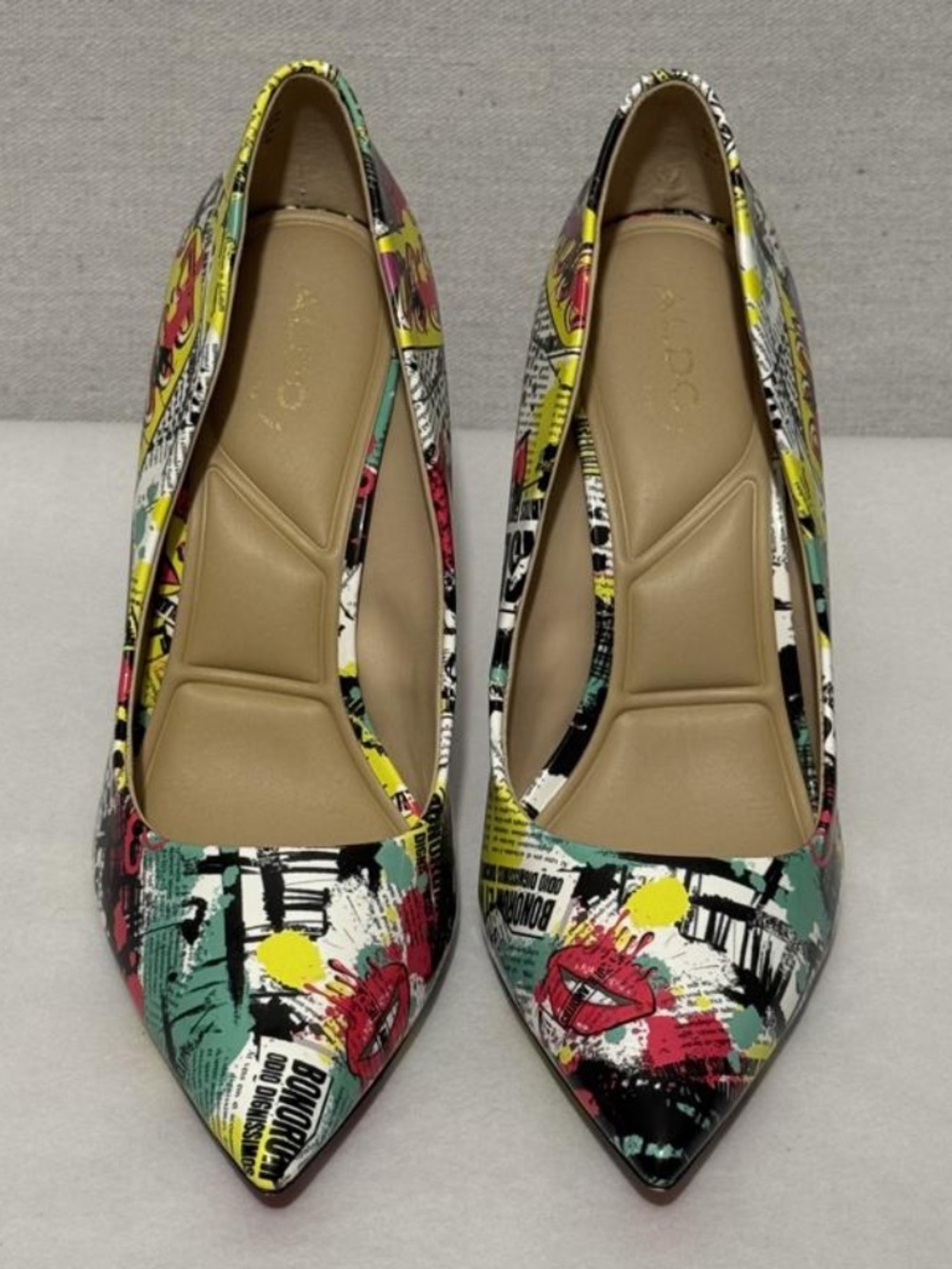 New Aldo Stessy Printed Pointed Toe Stiletto Pumps - size 8.5